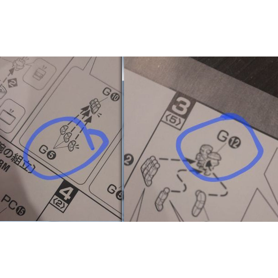 CB MG 1/100 MS-06S Char's Zaku 2.0 butcher spare replacement parts