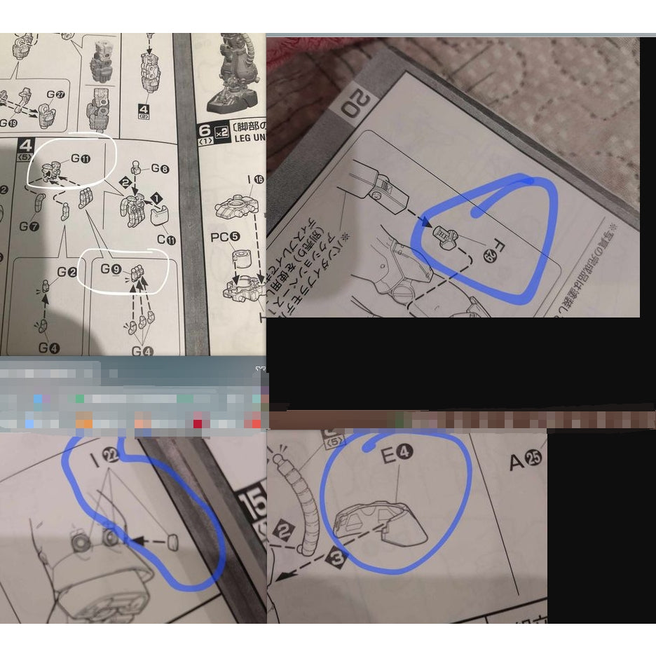 CB MG 1/100 MS-06S Char's Zaku 2.0 butcher spare replacement parts