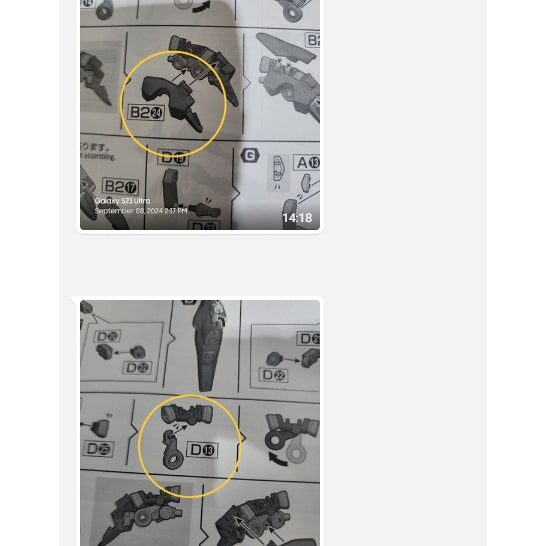 CB HG 06 1/144 butcher parts for  TWFM 07 Pharact