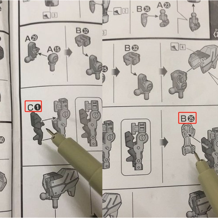 CB butcher parts for HG 1/144 Vidar