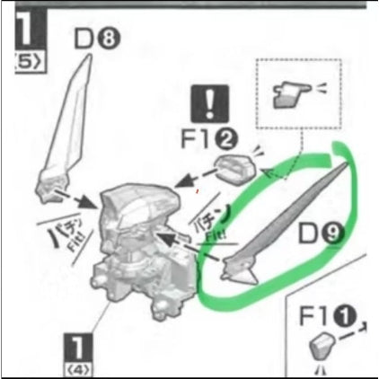 CB MG 1/100 Eclipse butcher spare replacement parts