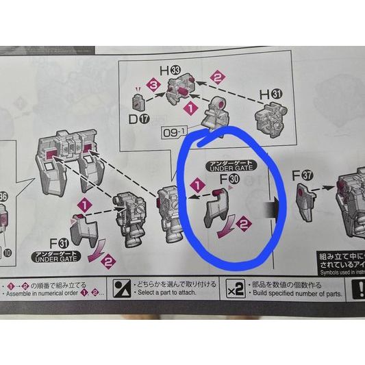 CB RG 04 1/144 butcher parts for  NU