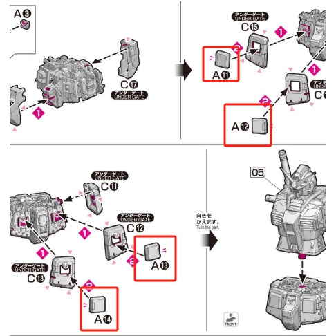 CB RG 20 RX-78-2 Ver 2.0 butcher spare replacement parts