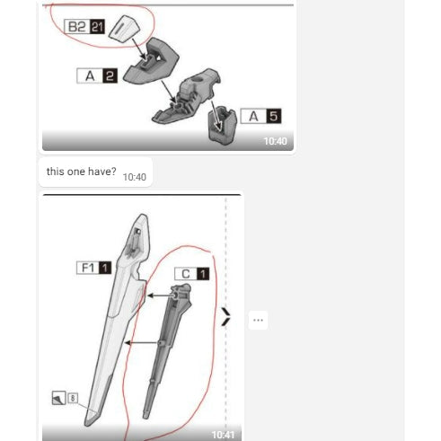 CB HG 18 1/144 Mighty Strike Freedom butcher spare parts