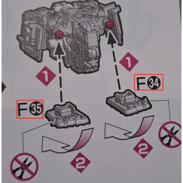CB RG 20 RX-78-2 Ver 2.0 butcher spare replacement parts