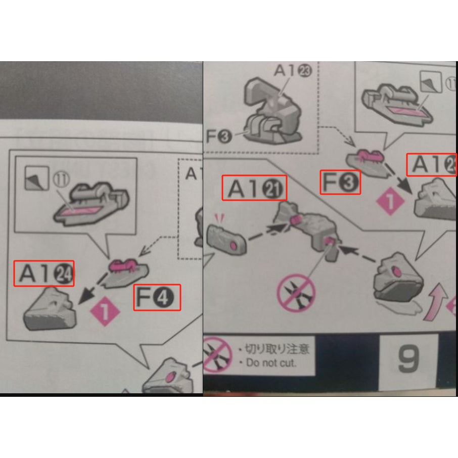 CB RG 01 1/144 Unicorn butcher spare replacement parts