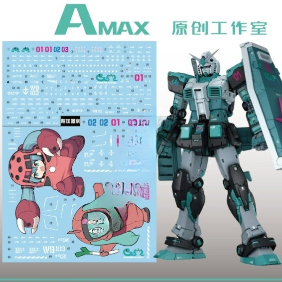 AMAX Water Slide Decal RG Hatsune Miku Type RX-78-2 2.0 (Kits not include) AMAXRG002