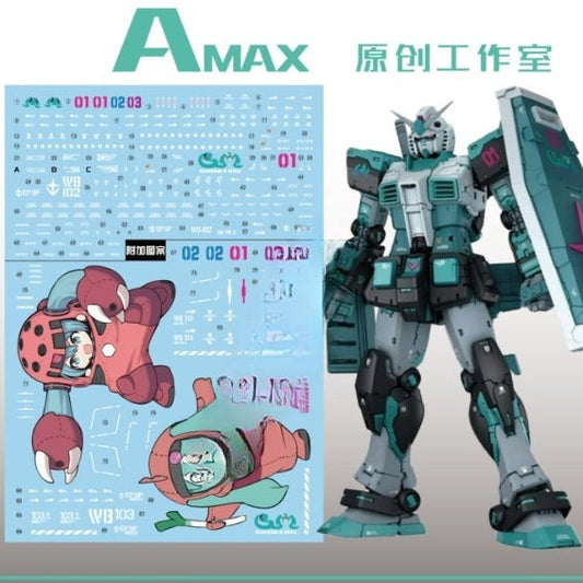 AMAX Water Slide Decal RG Hatsune Miku Type RX-78-2 2.0 (Kits not include) AMAXRG002