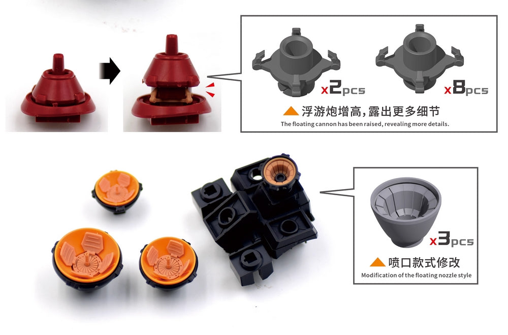 20250722 NewC HG HGUC 1/144 MSN-04-2 Nightingale 3D Printing Upgrade Parts (Kits not included)