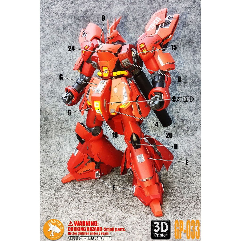 Anubis GP033 Detail upgrade Parts fit for MG SAZABI ver.ka Collectibles