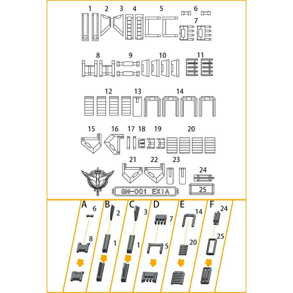 ANUBIS GP010 parts fit for MG EXIA Collectibles