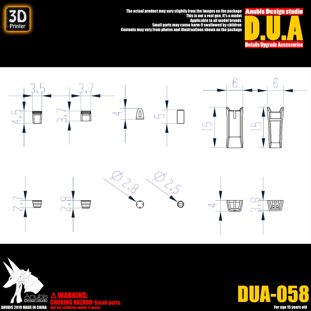 Anubis  3D Print Addon Resin Detail Up Heavy Armor / Nozzle Missile DUA058 Collectibles