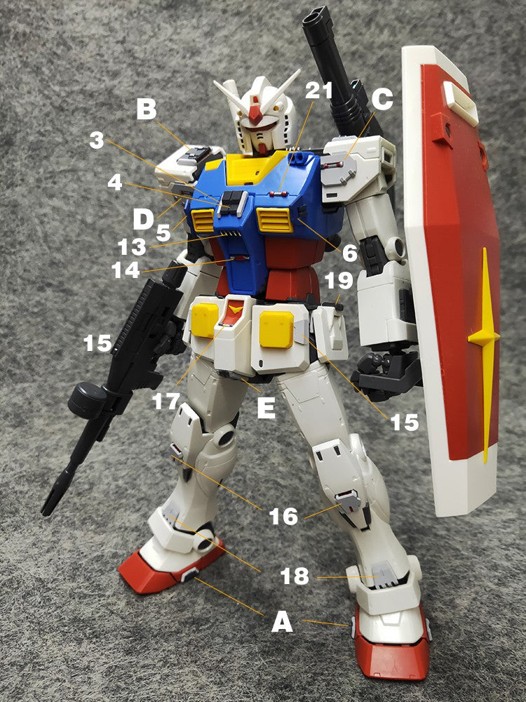 ANUBIS GP012 parts fit for MG RX-78-2 GTO Collectibles