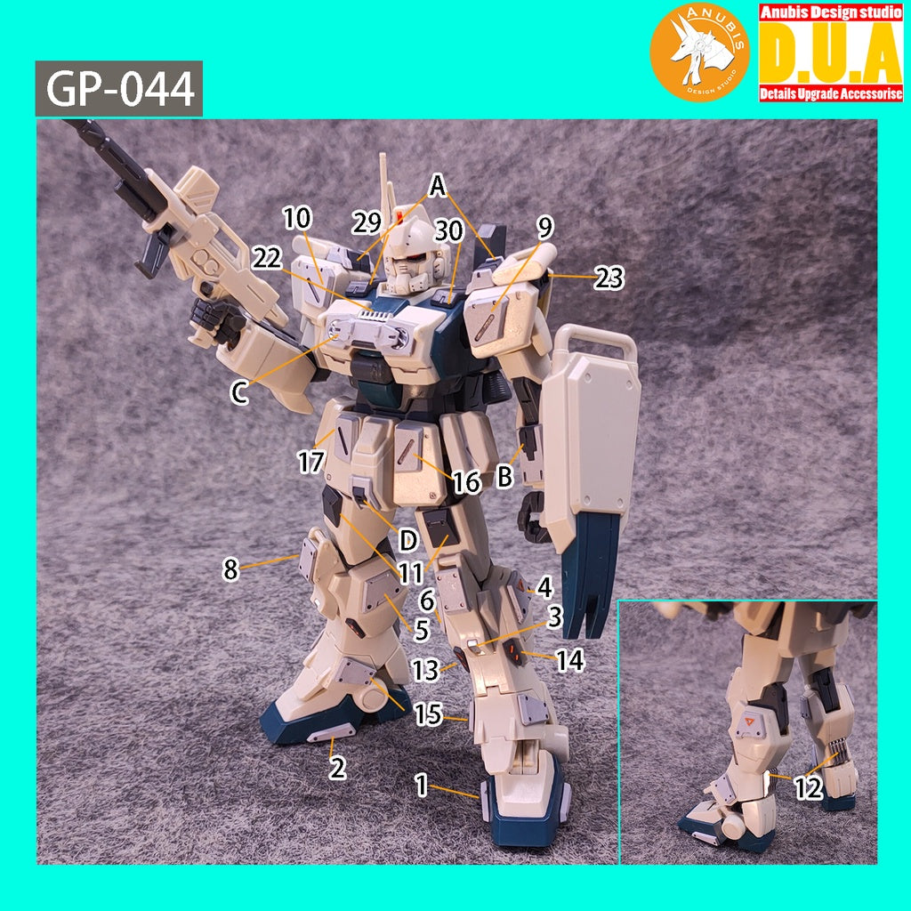 ANUBIS GP044 3D Print Detail Addon Parts For HGUC RX-79【G】 EZ-8 08MS Collectibles