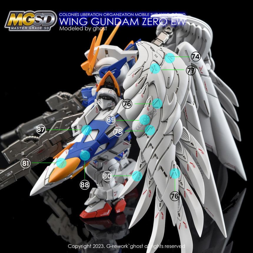 YAN FLAME GHOST Water slide decal for MGSD Wing Zero EW (YANMG070) 20250721