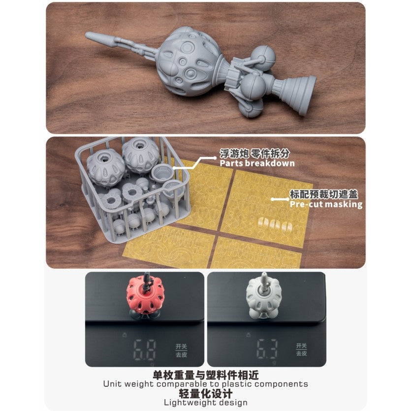 20250722 TAS 3D Print Upgrade Parts Funnel for HG 1/144 Red GQuuuuuuX (Kits not include)