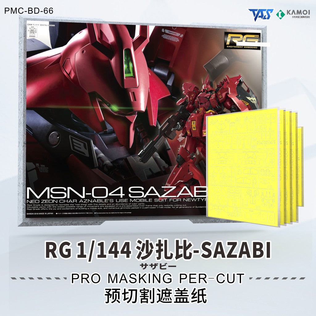 20250722 TAS RG 1/144 SAZABI PRO MASKING PER CUT Tape / Upgrade Parts / Photo ETCHED PARTS (Not the kits or model)