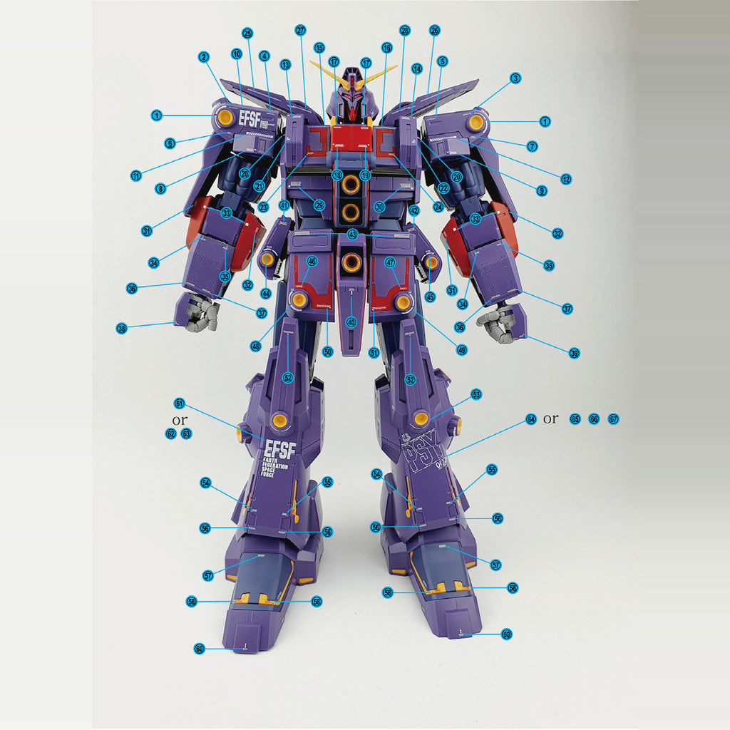 YAN FLAME Water Slide Decal for HG 1/144 HGUC PSYCHO Mk-Ⅱ MK2 (YANHG111) 20250721