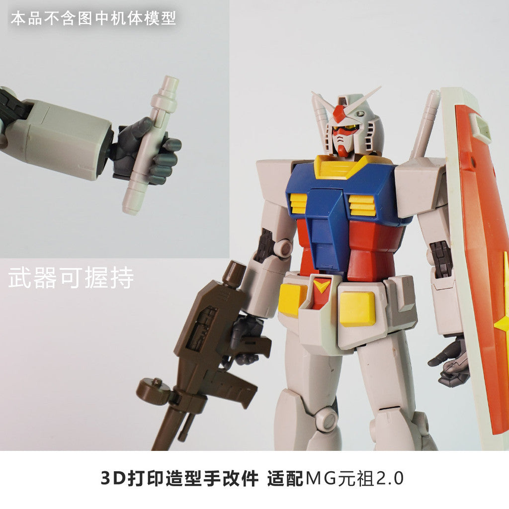 SDJJ Plasticist Studio 3D printing parts for MG RX-78 3.0 / MG RX-78 2.0  GTO Hands (SDJJ009) (SDJJ010)