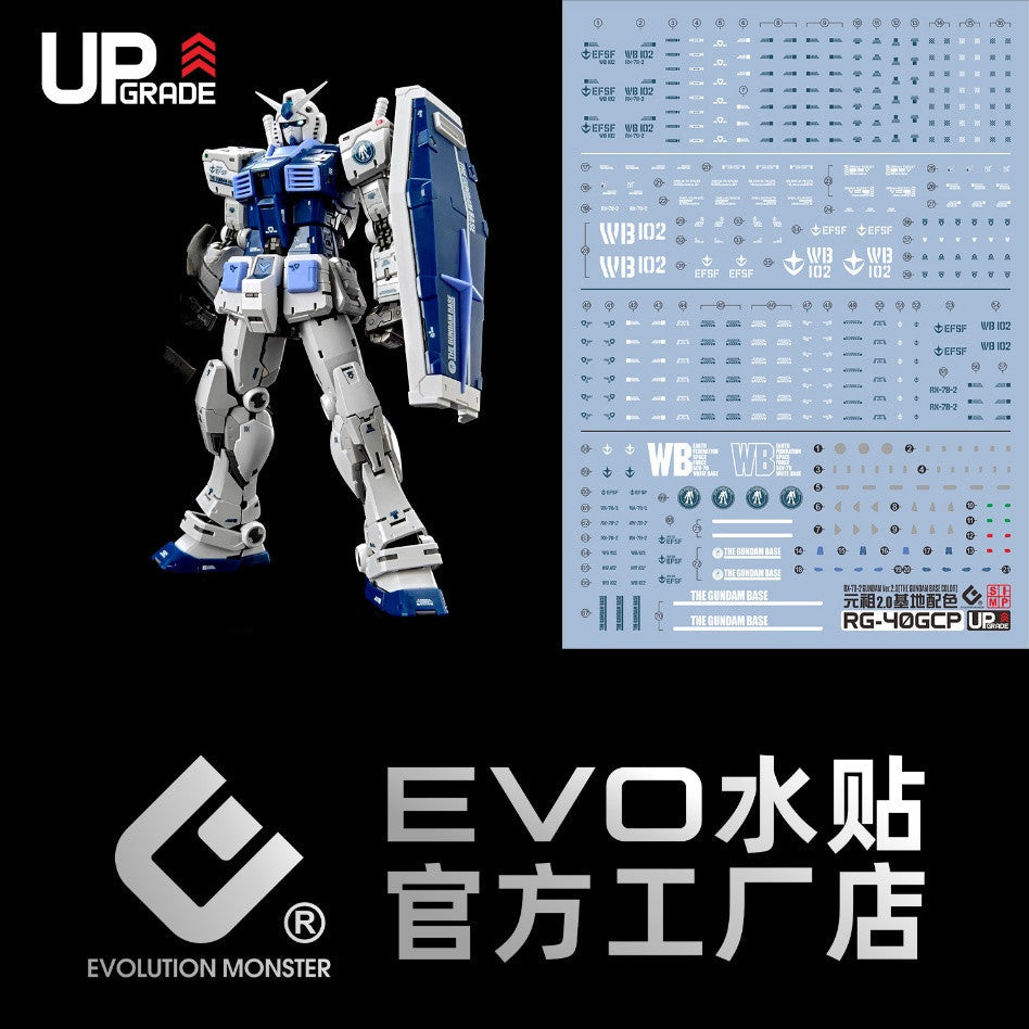 20250721 EVO decal RG 1/144 RX-78-2 2.0 GCP ver G3 Color Water slide decal EVORG051