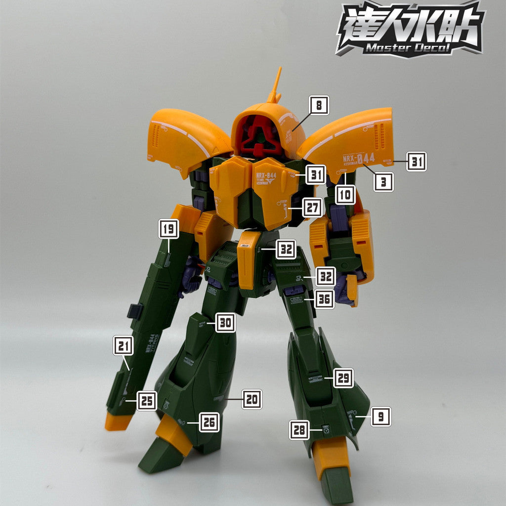 MASTER Water Slide Decal H110 for HG 1/144 Asshimar Pumpkin