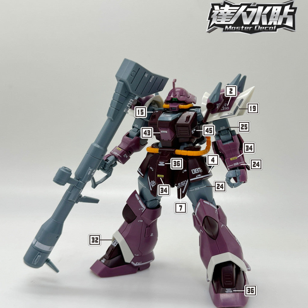 MASTER Water Slide Decal H106 for HG 1/144 EFREET Schneid