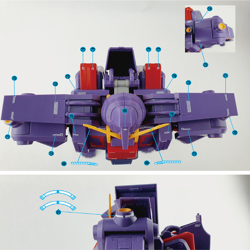 YAN FLAME Water Slide Decal for HG 1/144 HGUC PSYCHO Mk-Ⅱ MK2 (YANHG111) 20250721