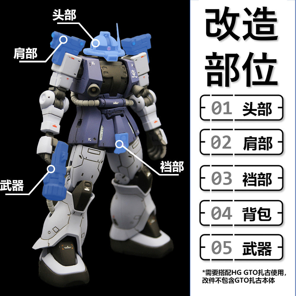 BWCS BUWANG CHUSHI Detail Upgrade Addon Parts for HG 1/144 Recon Reconnaissance Type GTO Zaku (Not the kits, not the model)