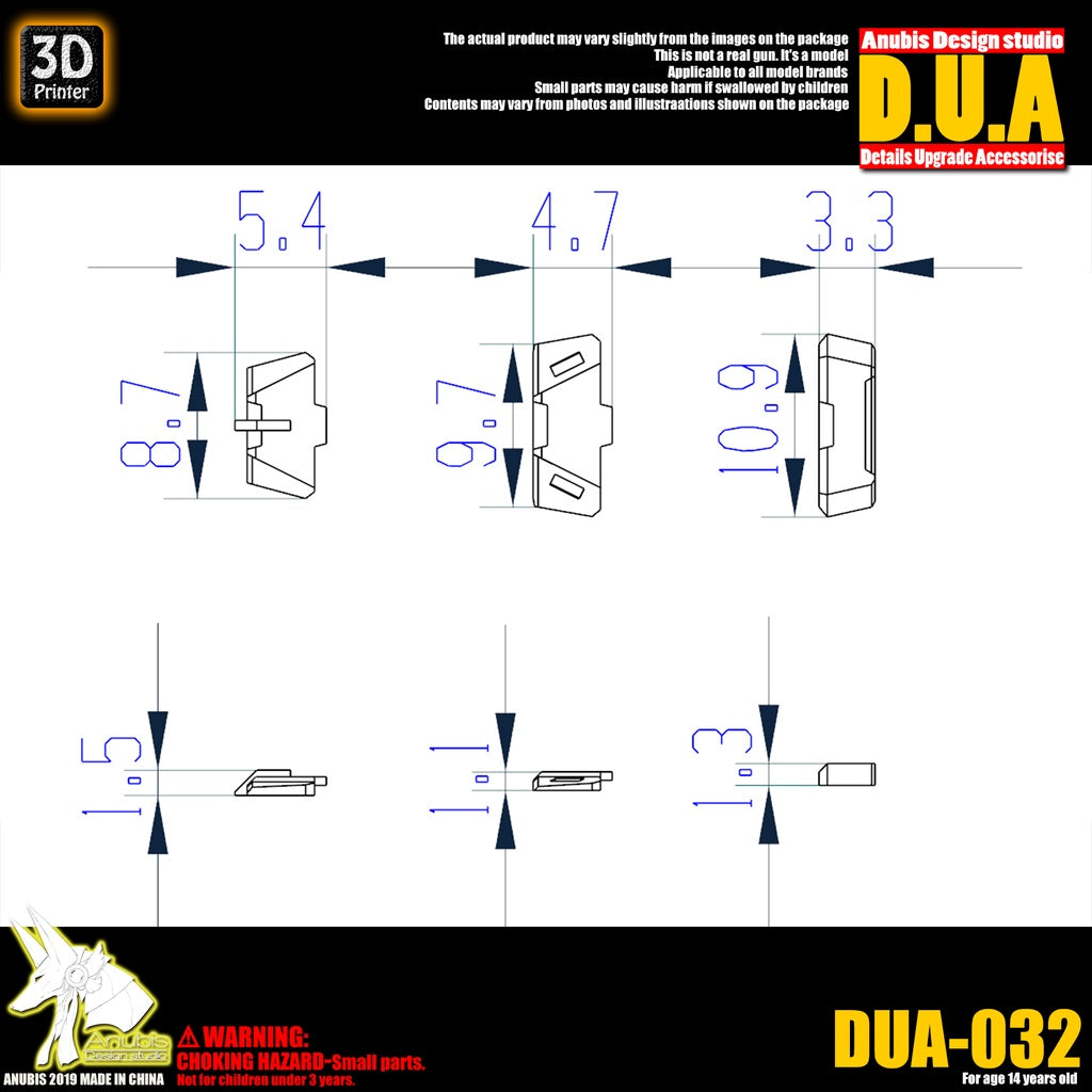ANUBIS 3d print detail parts DUA032 Shoulder Collectibles