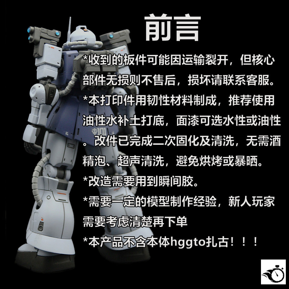 BWCS BUWANG CHUSHI Detail Upgrade Addon Parts for HG 1/144 Recon Reconnaissance Type GTO Zaku (Not the kits, not the model)