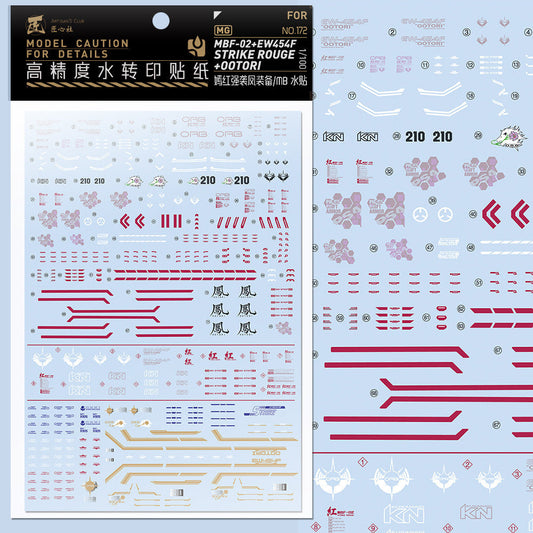 20250722 Artisan's Club MG 1/100 MBF-02 + EW54F Strike Rouge + OOTORI MG172 Water Slide Decal