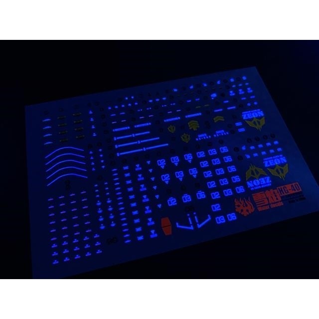 20250722 XUEYAN XY / SNOW FLAME RG-07 RG Black Tri-Stars Zaku 2 Fluorescence  High-Accuracy Water slide decal
