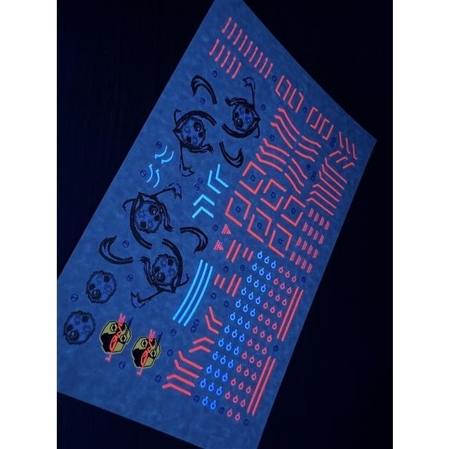 20250722 XUEYAN XY / SNOW FLAME HIRM-07 Red Frame Powered Fluorescence High-Accuracy Water slide decal