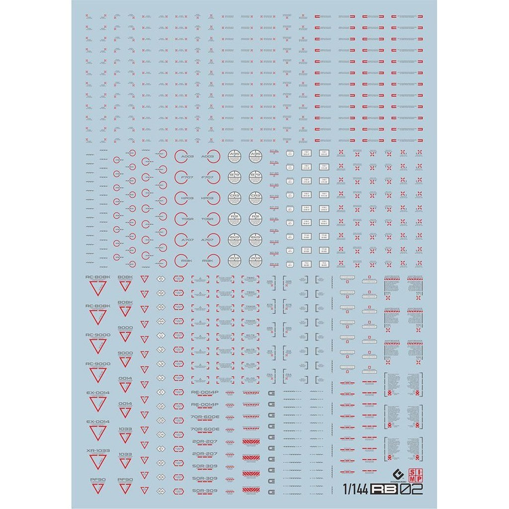 20250721 EVO RB02 1/144 HIQ Sign Warinig Fluo Water Slide Decal EVO100