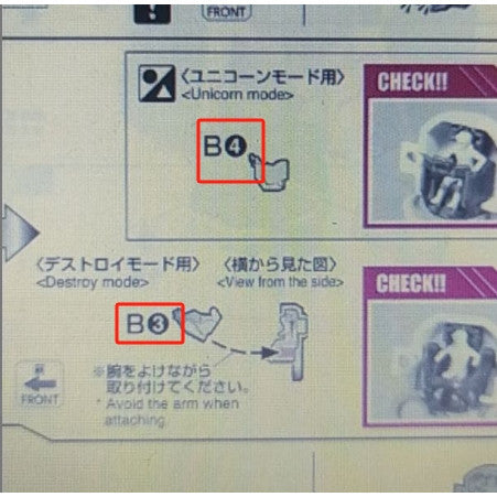CB butcher parts for MGEX Unicorn