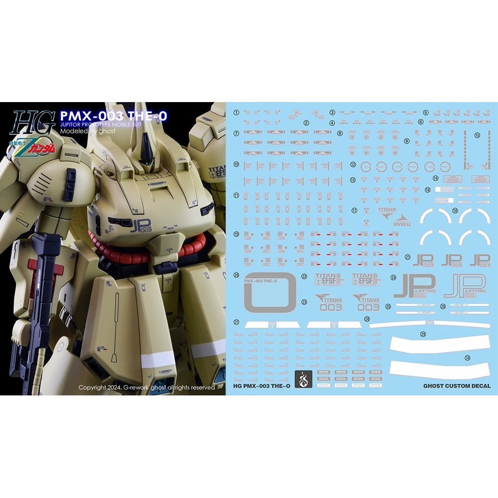 YAN FLAME HG 1/144 GHOST THE O Z  Fluo Water slide decal (YANHG080) 20250721