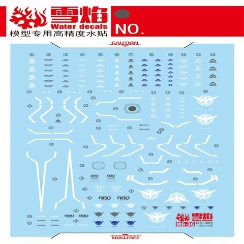 20250722 XUEYAN XY / SNOW FLAME MG 1/100 GNT-000 Full Saber 00Q 00 Qant GN4 Water slide decal