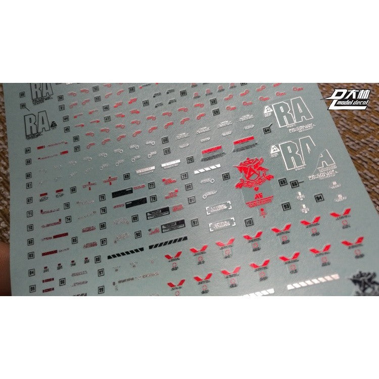 DL DAlibabaN Water slide decal UC09 MG RX-93V KA.NU Gold Coating.
