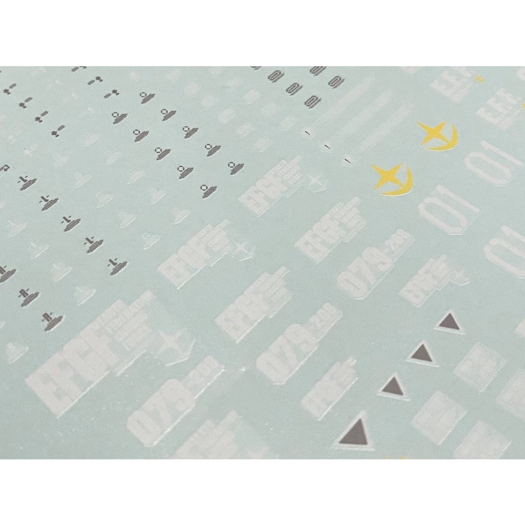 20250722 XUEYAN XY / SNOW FLAME HG-13 HG Blue Destiny+GM Ground Type Fluorescence High-Accuracy Fluorescence Water slide decal