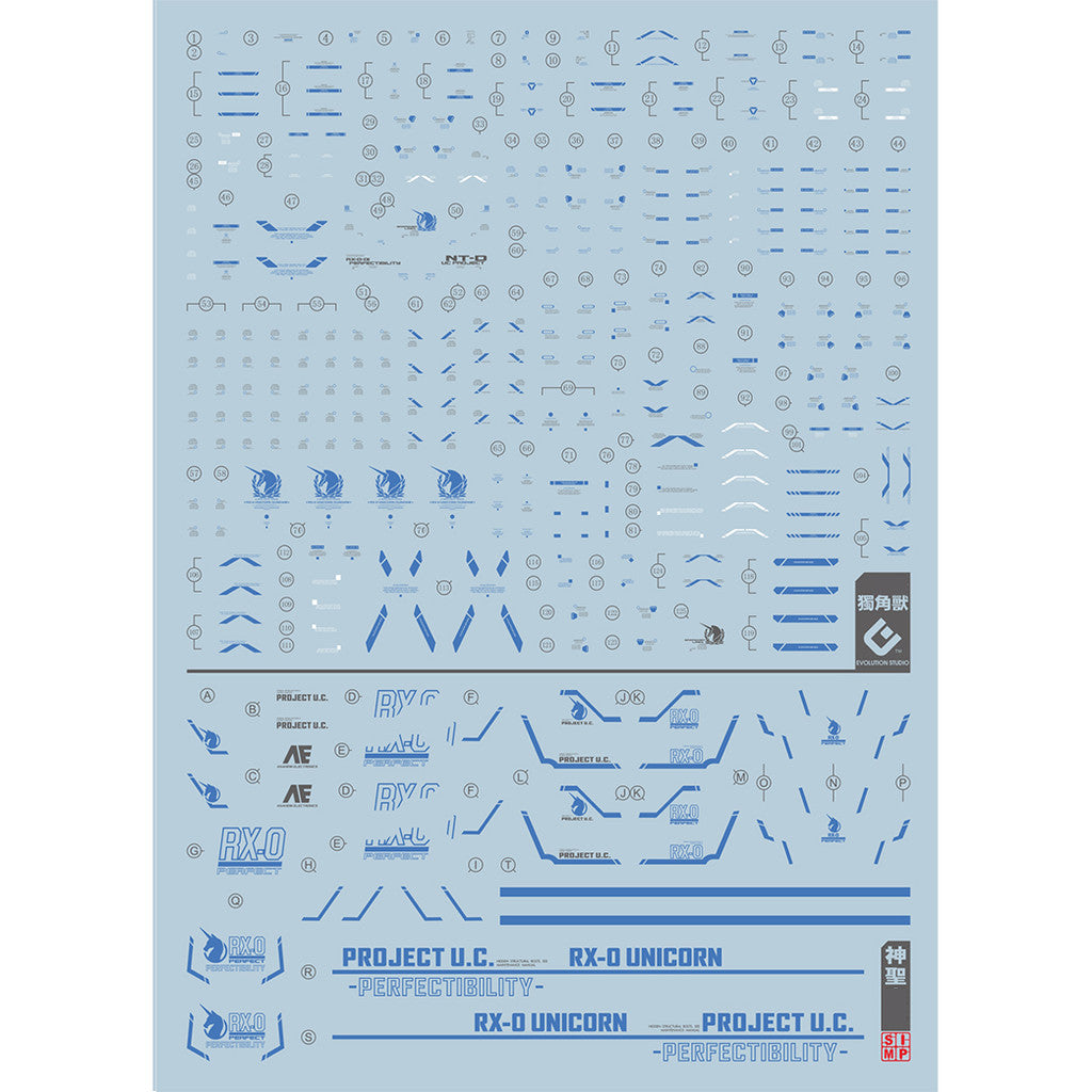 20250721 EVO RG 完美独角兽 ROBOT 神圣 独角兽 超高清  Water Slide Decal EVORG023 EVORG024