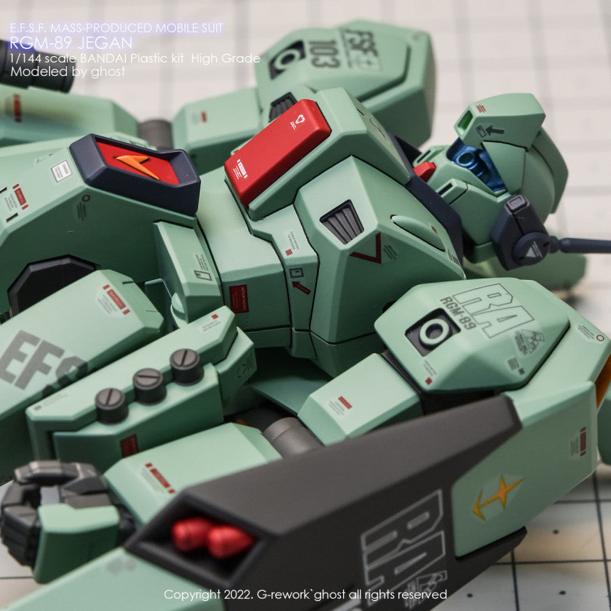 YAN FLAME Water Slide Decal GHOST HGUC HG 1/144 RGM-89 Jegan 097  Fluo (YANHG061) 20250721