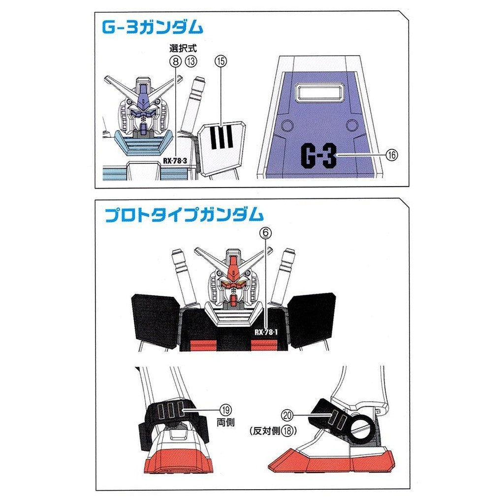 20250721 EVO EG ENTRY GRADE 1/144 RX-78-1 2 3 fluo water slide decal EVOEG001