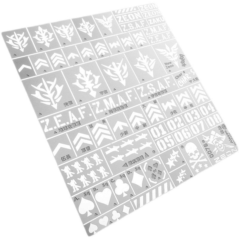 Alexen AJ0076 Zaku Zeong Model Dedicated Water Sticker Logo Battle Performance Symbol Leakage Spray Board