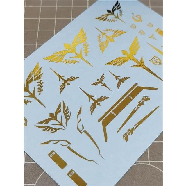 20250722 XUEYAN XY / SNOW FLAME TY-01 RG Sazabi/HG Nightingle/MG Sazabi Unicorn General Use Logo Gold Coating Water slide decal