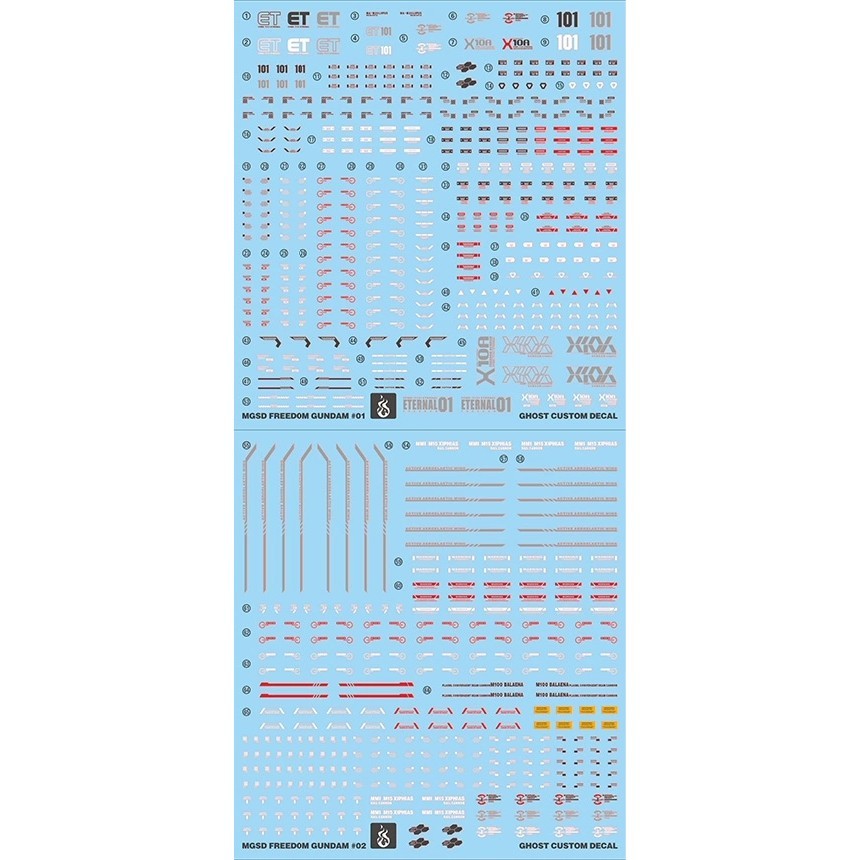 YAN FLAME Water Slide Decal GHOST MGSD ZGMF-X10A Freedom Fluo Type (YANMG005) 20250721
