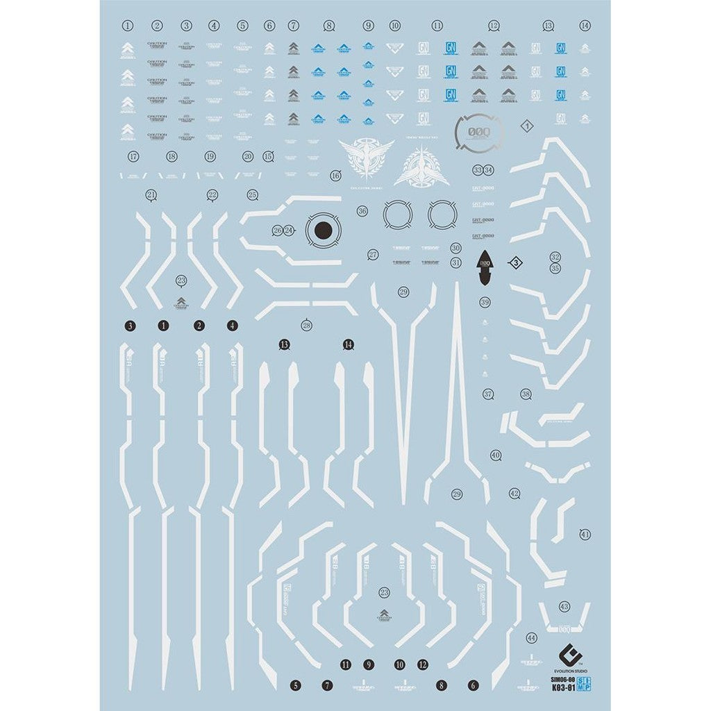 20250721 EVO MG 1/100 GNT-000 00Q Full Saber 00 GN4 Water Slide Decal EVOMG052