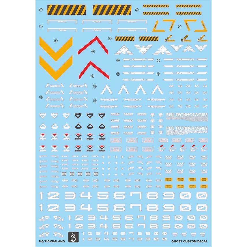 YAN FLAME Water Slide Decal GHOST HG 1/144 TWFM Tickbalang Fluo Type (YANHG087) 20250721