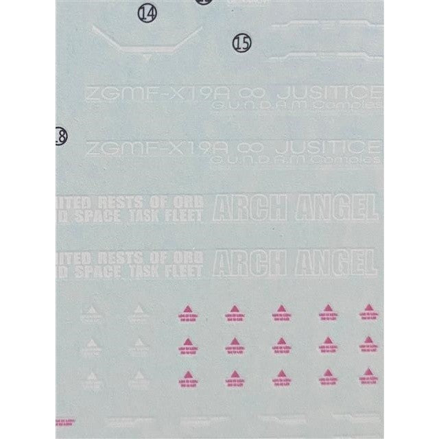 20250722 XUEYAN XY / SNOW FLAME HG 1/144 Infinite Justice  Revive SEED Fluorescence Water slide decal