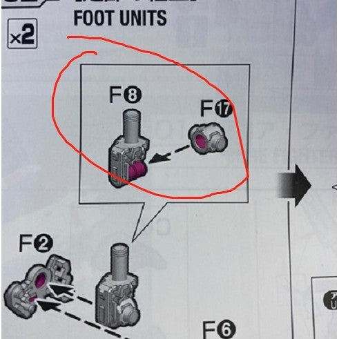 CB RG 11 butcher parts for 31 Crossbone X1