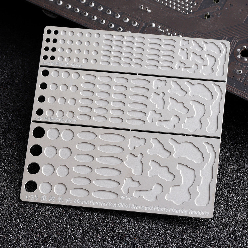 ALEXEN model Tool AJ0043 1/72 1/35 1/48 Grass and plants planting template grass planting pre-set plate